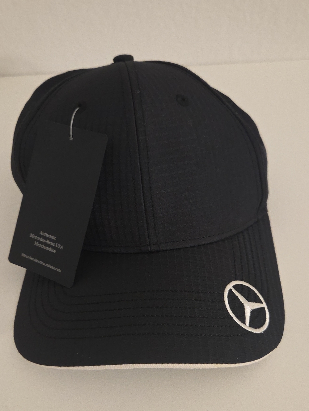 Mercedes-Benz Black Baseball Cap with Silver Star Logo Tag